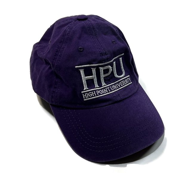 HPU High Point University Panthers Embroidered Hat Purple Adjustable Cap - Picture 3 of 8